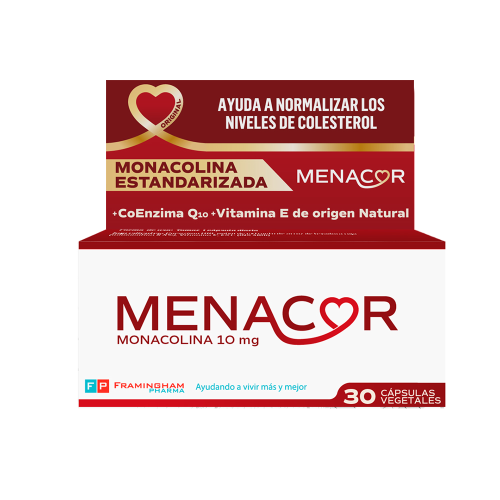 Menacor Levadura De Arroz Rojo Control De Colesterol Natural x12