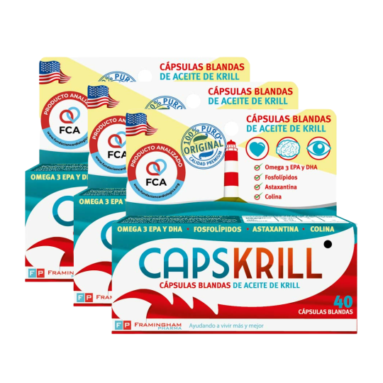 Combo CapsKrill 120 capsulas blandas (40 capsulas x 3)