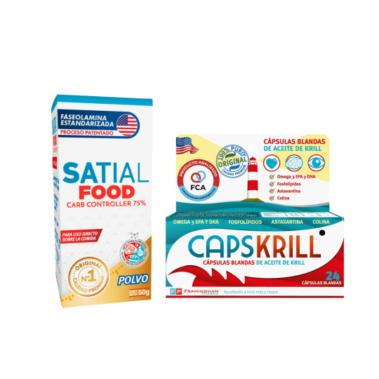 Combo Satial Food + Capskrill 24 cápsulas blandas