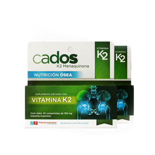 MEGA OFERTA Combo 60 comprimidos CADOS (2 cajas) Vitamina k2