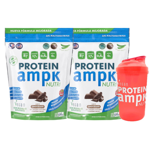AMPK Protein Chocolate Combo x 2 + Shaker Rosa