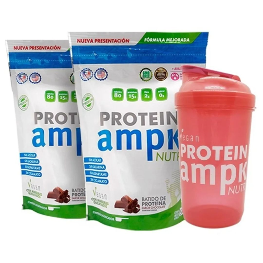 AMPK Protein Chocolate Combo x 2 + Shaker Rosa