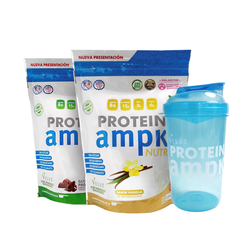 AMPK Protein Mixto Combo x 2 + Shaker Azul